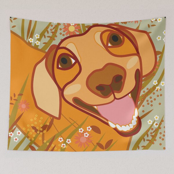Item preview, a contented dog's face designed and sold by Kosinskaya.