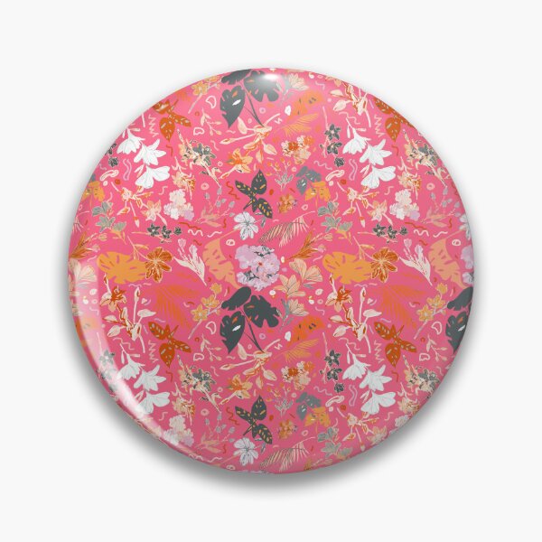 Item preview, Fuchsia Botanical Floral: Black, Red, Orange designed and sold by ara-designs.