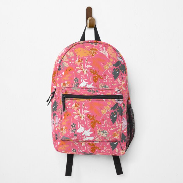Item preview, Fuchsia Botanical Floral: Black, Red, Orange designed and sold by ara-designs.