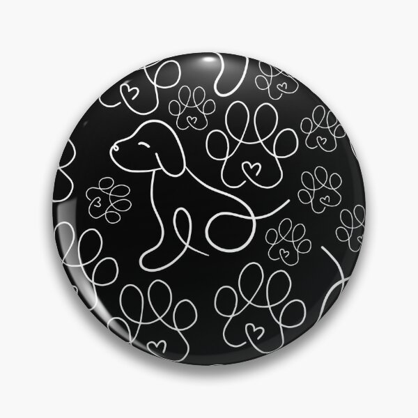 Item preview, Black White Dog Line Pattern designed and sold by EnigmaStitcher.