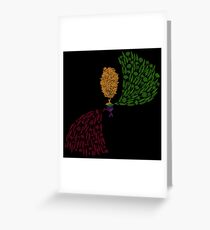 Floral spread (Orange) Greeting Card