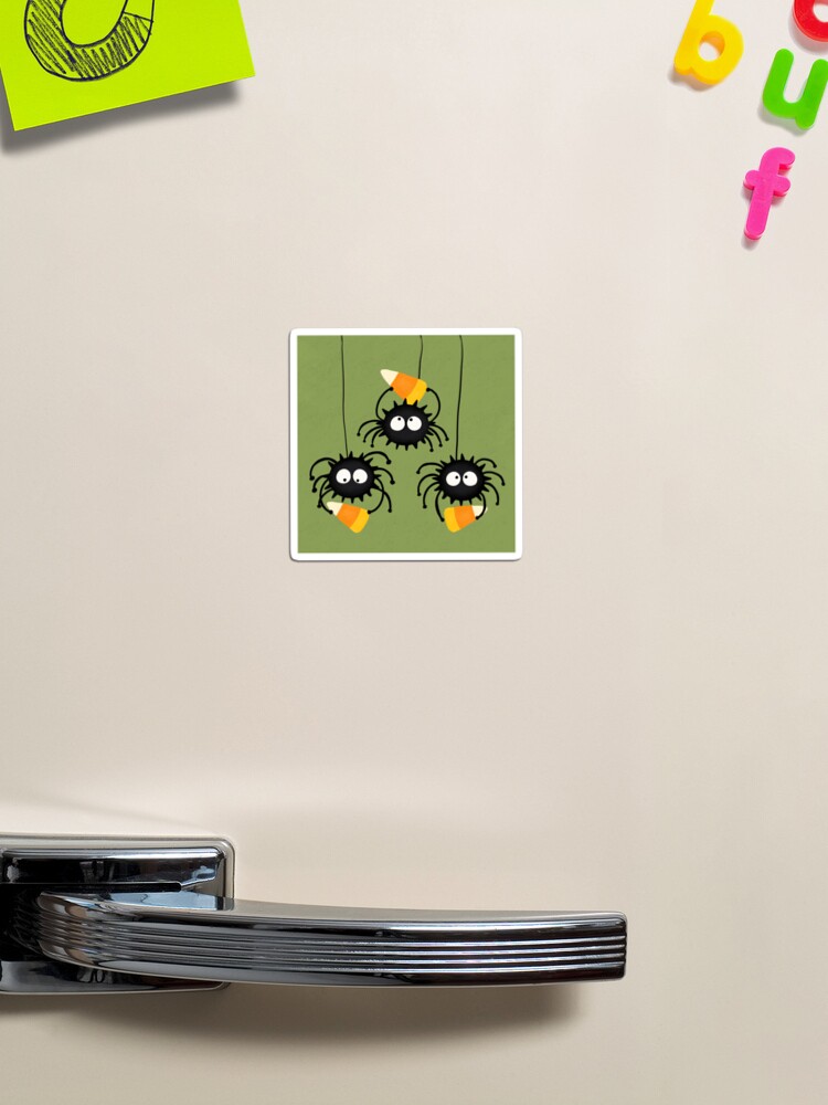 Spooky Soot Sprite Spiders Halloween Candy Corn  Sticker for Sale by Toshi  and Co.