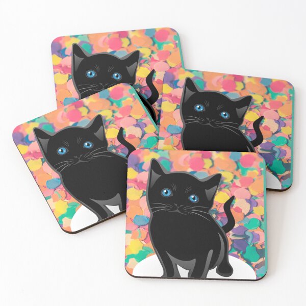 Item preview, Black cat pastel confetti designed and sold by Sunflower5576.