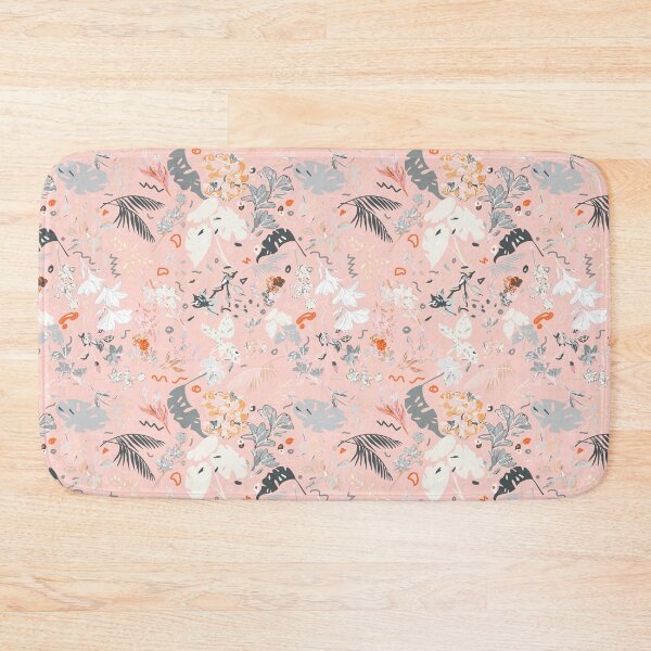 Item preview, Pink Botanical Floral: White, Gray, Orange designed and sold by ara-designs.