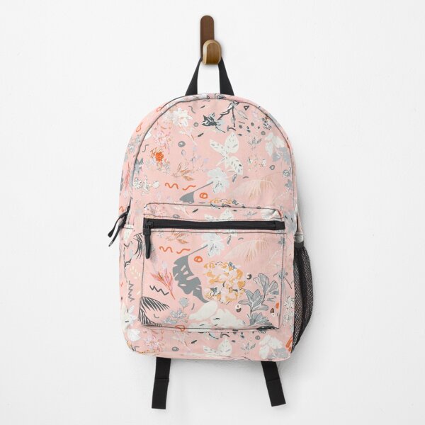 Item preview, Pink Botanical Floral: White, Gray, Orange designed and sold by ara-designs.