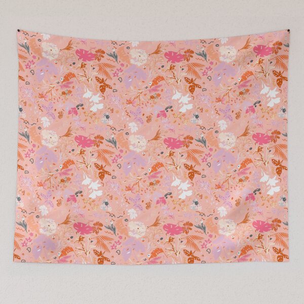 Item preview, Pink Botanical Floral: Red, Purple, Fuchsia designed and sold by ara-designs.