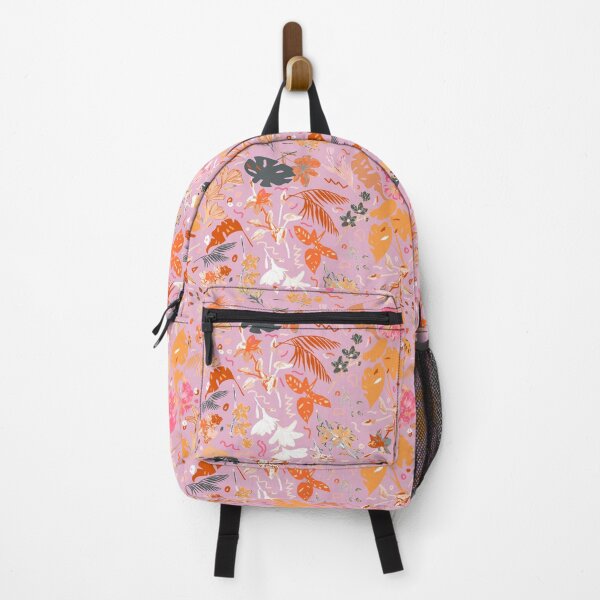 Item preview, Pink Botanical Floral: Gray, Orange, Fuchsia designed and sold by ara-designs.