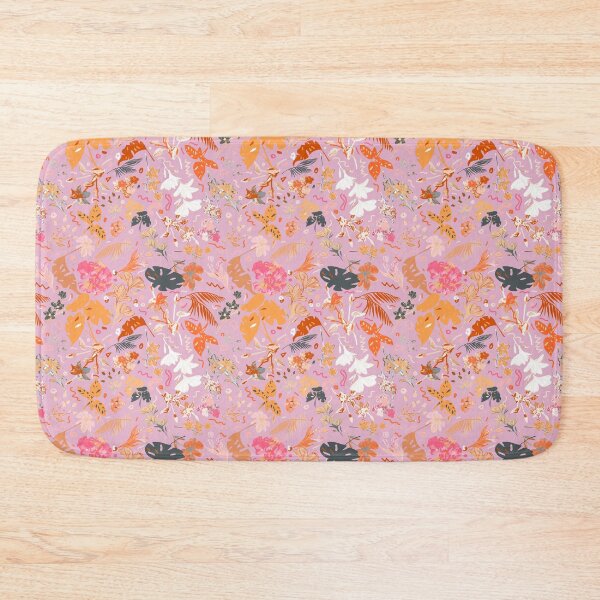 Item preview, Pink Botanical Floral: Gray, Orange, Fuchsia designed and sold by ara-designs.