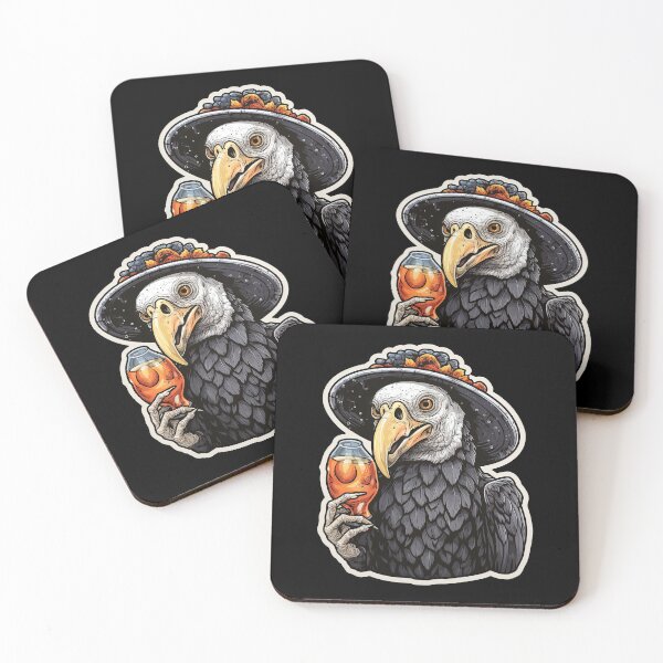Item preview, Scary African grey parrot in horror outfit - Halloween Special designed and sold by Sidewayanimals.