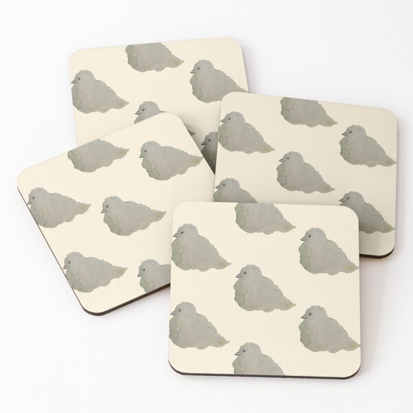 Item preview, Neutral Gray Abstract Watercolor Bird  designed and sold by dashaporoshina.