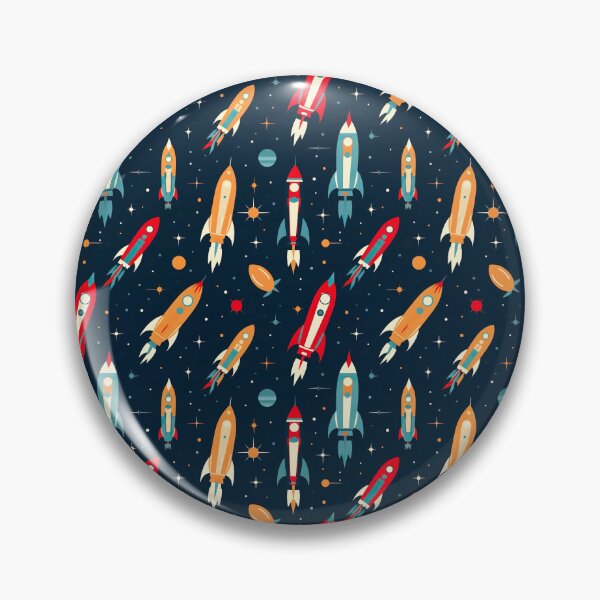 Item preview, Galactic Glam: Cute Toy Spaceship Pattern designed and sold by Digi-Artsy.