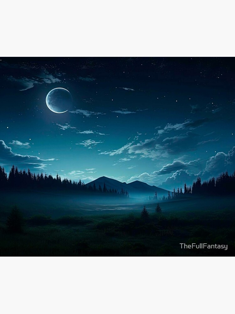 Misty Night Meadow  Poster for Sale by TheFullFantasy