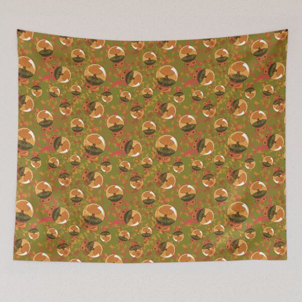 Item preview, Autumn Globe Pattern (Green) designed and sold by honeybeepaper.