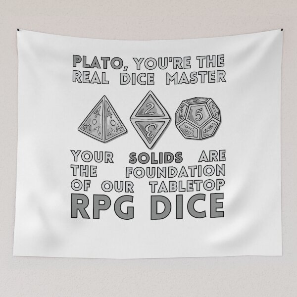 Item preview, Plato the Philsopher Math and RPG Dice and Platonic Solid designed and sold by digitaldraw4you.