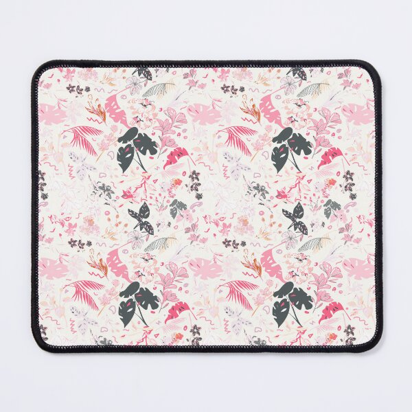Item preview, White Botanical Floral: Gray, Pink, Fuchsia designed and sold by ara-designs.