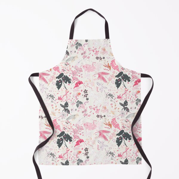 Item preview, White Botanical Floral: Gray, Pink, Fuchsia designed and sold by ara-designs.