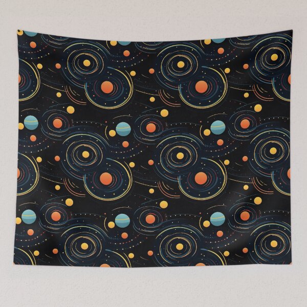 Item preview, Galactic Glam: Planetary Rings Pattern designed and sold by Digi-Artsy.
