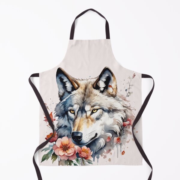 Item preview, wolf with flowers 3 designed and sold by SchokoGoth.