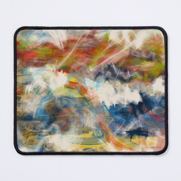 Item preview, Energetic Swirling Abstract Art: Blue, Red, Green, White, Yellow designed and sold by ara-designs.