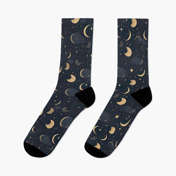 Item preview, Galactic Glam: Moon Phases Dark Sky Pattern designed and sold by Digi-Artsy.
