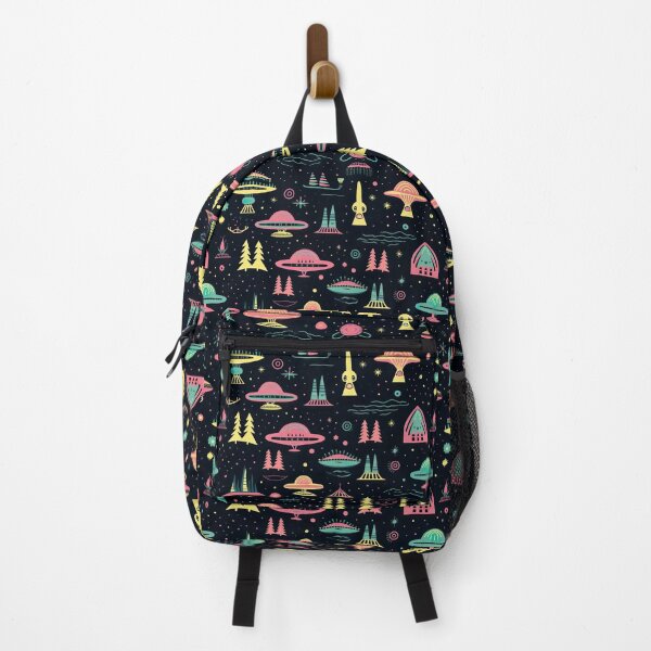 Item preview, Galactic Glam: Cute Neon Space Ship Pattern designed and sold by Digi-Artsy.