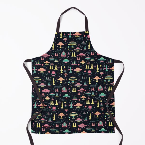 Item preview, Galactic Glam: Cute Neon Space Ship Pattern designed and sold by Digi-Artsy.