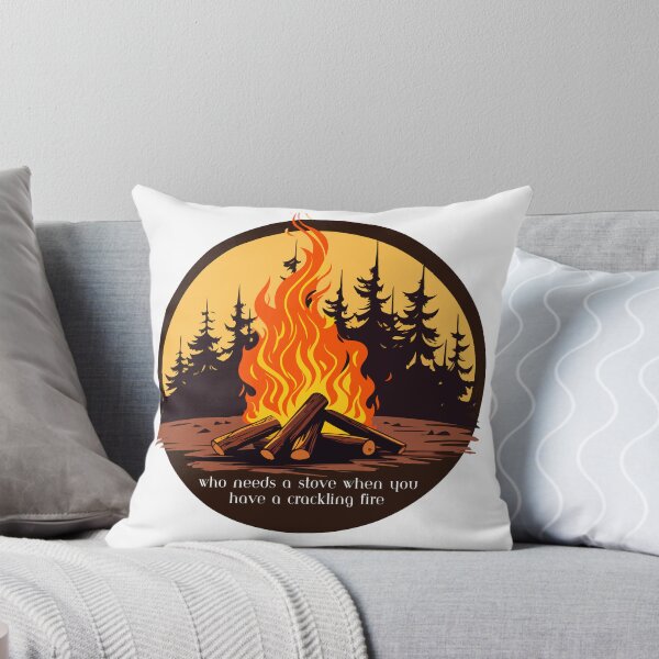 Item preview, Crackling Campfire Quote designed and sold by LittleCabinLife.