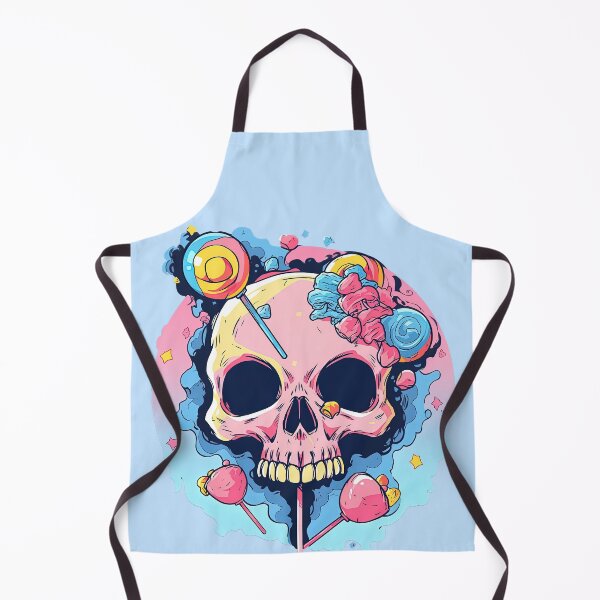 Item preview, Colorful Bubblegum Skull Lollipop Pink and Blue Sweets Juicy Spooky Halloween designed and sold by BubbleBone.