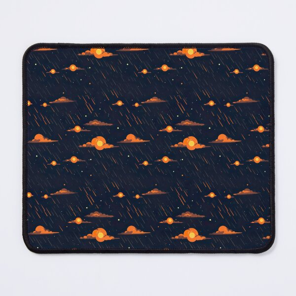 Item preview, Galactic Glam: Orange Asteroid Meteor Shower designed and sold by Digi-Artsy.