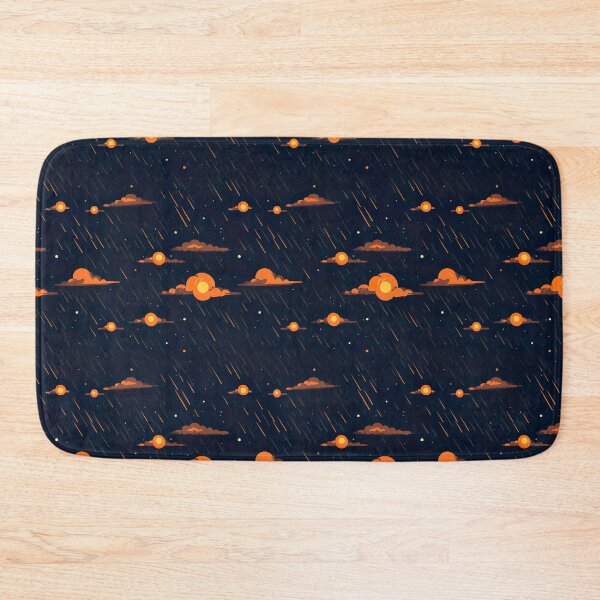 Item preview, Galactic Glam: Orange Asteroid Meteor Shower designed and sold by Digi-Artsy.