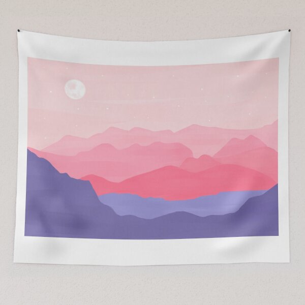 Aperçu de l'œuvre Montagnes roses créée et vendue par teresartwork.