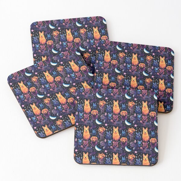 Item preview, Galactic Glam: Cosmic Dogs Pattern designed and sold by Digi-Artsy.