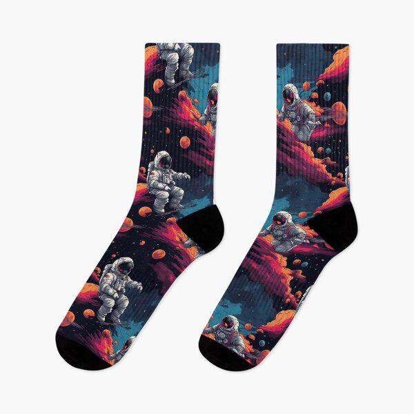 Item preview, Galactic Glam: Astronaut Neon Space Gas Pattern designed and sold by Digi-Artsy.