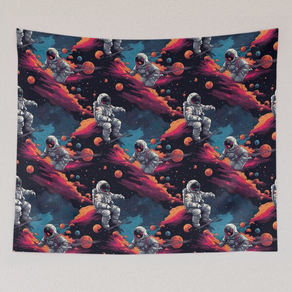 Item preview, Galactic Glam: Astronaut Neon Space Gas Pattern designed and sold by Digi-Artsy.