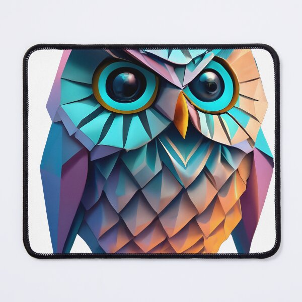 Item preview, Cute holographic owl paper origami 3D style designed and sold by Urban Charms.