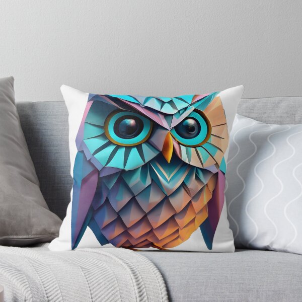 Item preview, Cute holographic owl paper origami 3D style designed and sold by Urban  Charms.