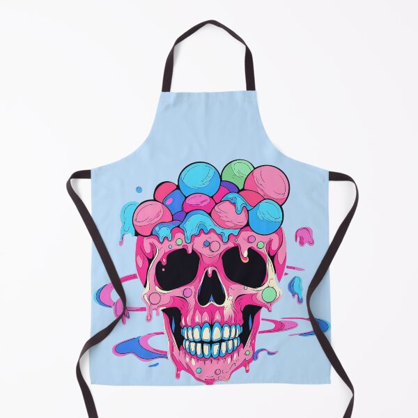 Item preview, Colorful Bubblegum Skull Lollipop Pink and Blue Sweets Juicy Spooky Halloween designed and sold by BubbleBone.