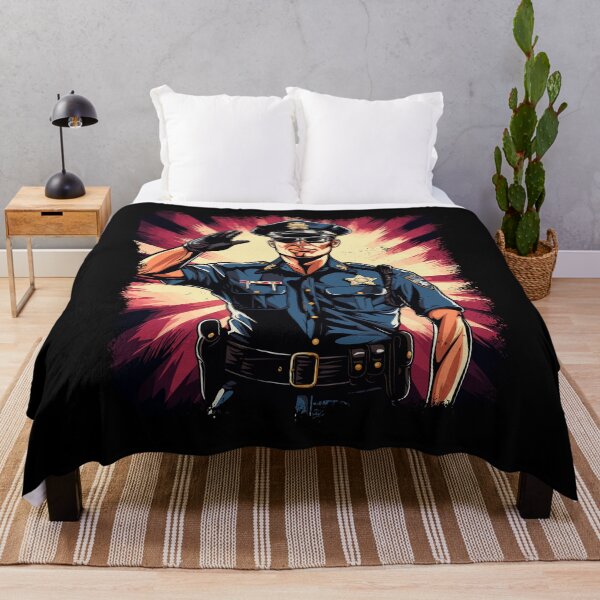 Item preview, Police Officer Blue Line Law Enforcement USA Patriotic Police designed and sold by NoLimit-Merica.