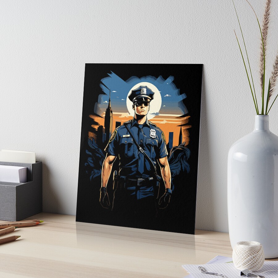 Police Officer Law Enforcement Thin Blue Line by Mercoat UG  Haftungsbeschraenkt