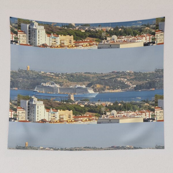 Item preview, cruise in Lisbon. Tagus river. balcony view  designed and sold by Tereza Pilar  Art.