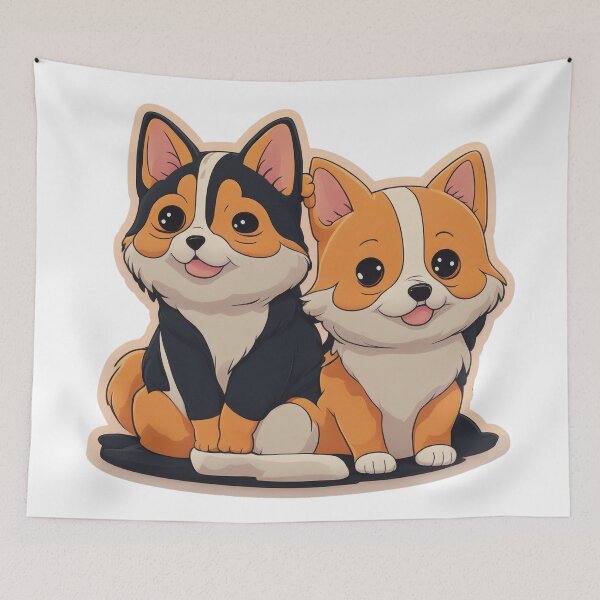 Item preview, Doubly Adorable Two Playful Puppies designed and sold by NidADesign.