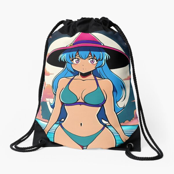 Item preview, Pastel Anime Witch in Bikini - 90s vaperwave Halloween design designed and sold by BubbleHarajuku.