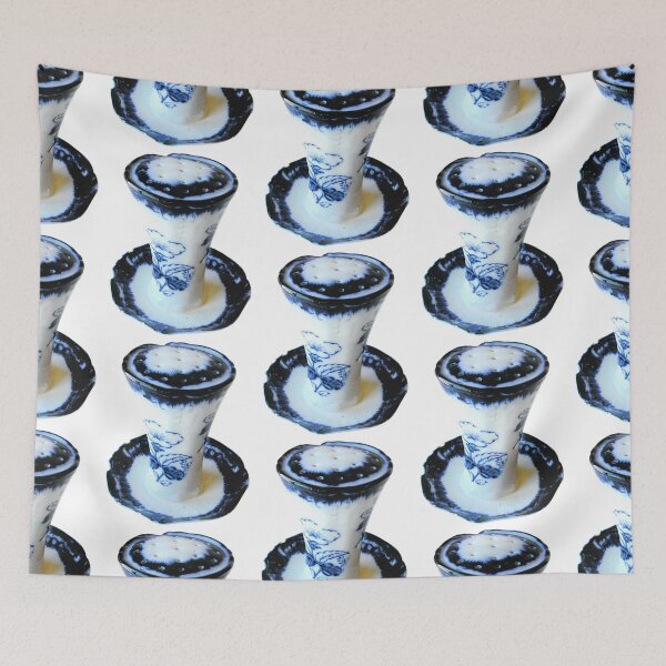 Item preview, Antique Flow Blue Hat Pin Holder designed and sold by dcartist333.