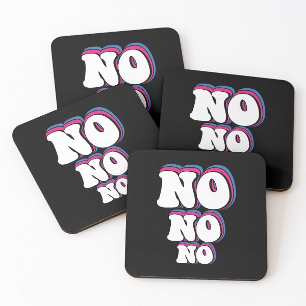 Item preview, funny 'no no no'groovy font style design with red and bleu layer for people who are rebellious or independent, designed and sold by MotivaChic.
