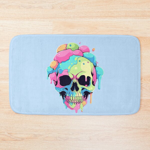 Item preview, Colorful Bubblegum Skull Lollipop Pink and Blue Sweets Juicy Spooky Halloween designed and sold by BubbleBone.