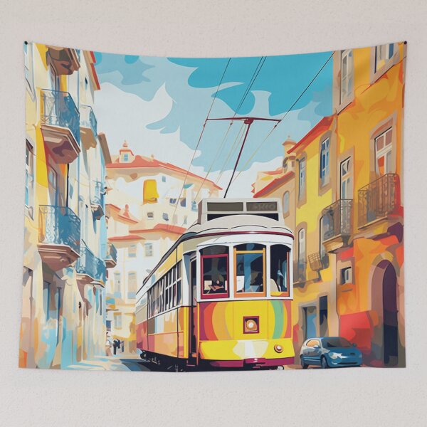 Item preview, A Pop Art Travel Print of Lisbon - Portugal designed and sold by StudioRedKoala.