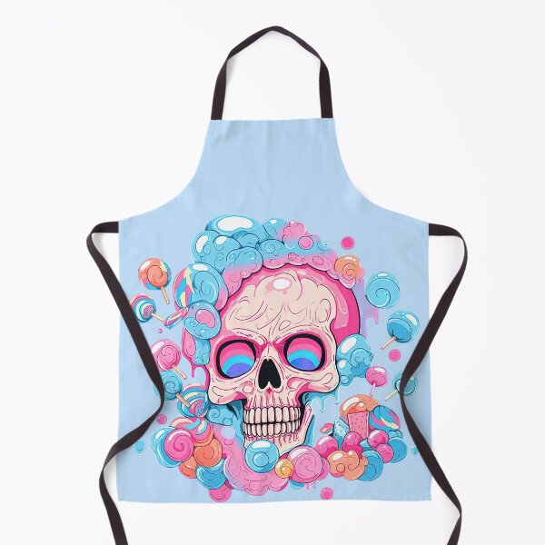Item preview, Colorful Bubblegum Skull Lollipop Pink and Blue Sweets Juicy Spooky Halloween designed and sold by BubbleBone.
