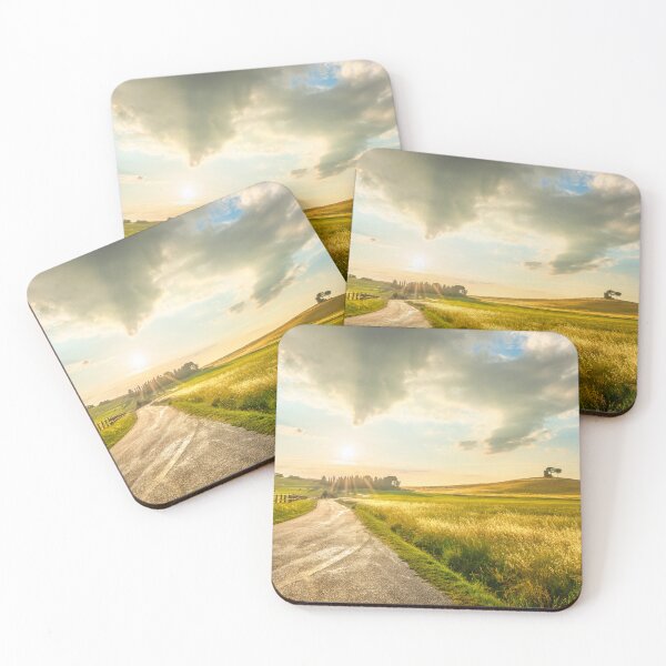Item preview, Road and rolling hills in a golden sunset. Tuscany designed and sold by Stefano Orazzini.