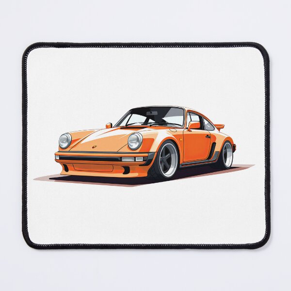 Artikelvorschau, Porsche 930 Turbo Illustration orange entworfen und verkauft von blackdogshop.