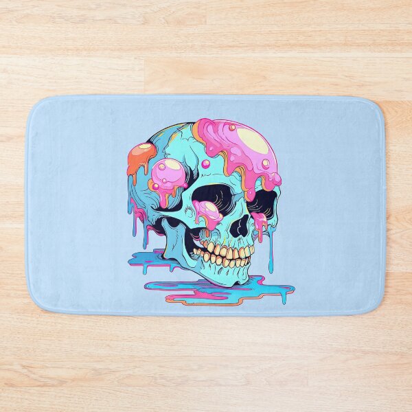 Item preview, Colorful Bubblegum Skull Lollipop Pink and Blue Sweets Juicy Spooky Halloween designed and sold by BubbleBone.